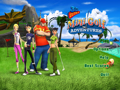 Free Computer Golf Games on 3d Ultra Mini Golf Adventures    Title Screen