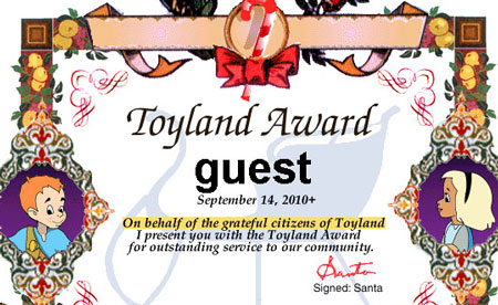 Babes in Toyland -- Certificate from Santa