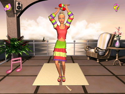 Barbie Beach Vacation -- Barbie practices her dancing