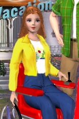 Detective Barbie 2 -- Kelly in a wheelchair