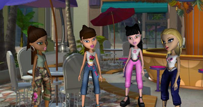 Bratz: Rock Angelz — The main characters: Jade, Sasha, Chloe, and Yasmin