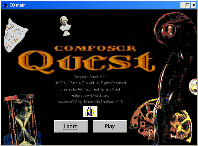 Composer Quest Title Screen