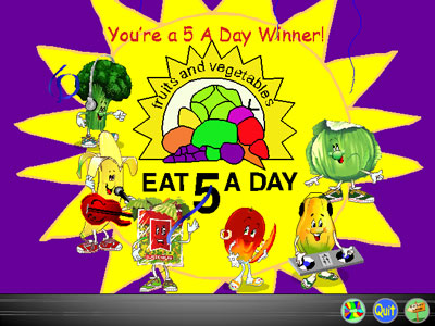 Dole's 5-A-Day Adventures -- A winner is me
