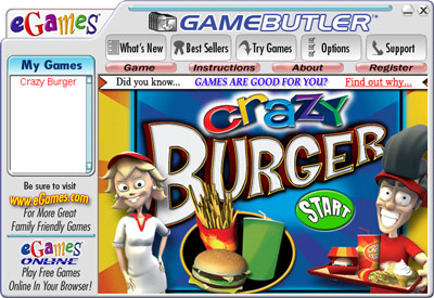 Crazy Burger Computer Games PC CD ROM Windows Restaurant Food Family  Friendly