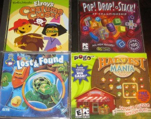 Elroy's Costume Closet; Pop Drop and Stack; Lost & Found; Harvest Mania