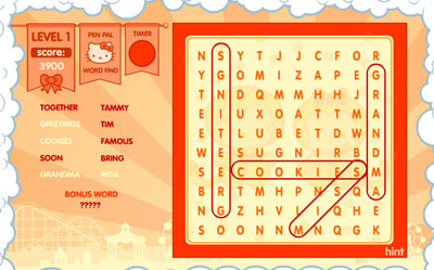 Hello Kitty Dream Carnival — Pen Pal Word Find