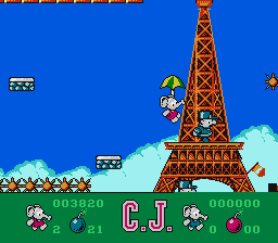 Quattro Arcade -- CJ's Elephant Antics, Eiffel Tower action