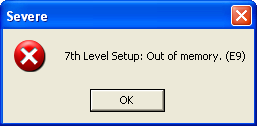 Tracer error dialog #1