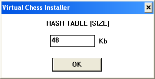 Virtual Chess Hash Table Installation Question