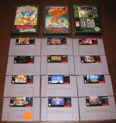 Genesis and SNES cartridge lot